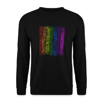 LGBTQ Regenbogen Toleranz Stolz LGBT Geschenk - Unisex Pullover - Schwarz - Vorne - Alina (178cm) & Michal (187cm)