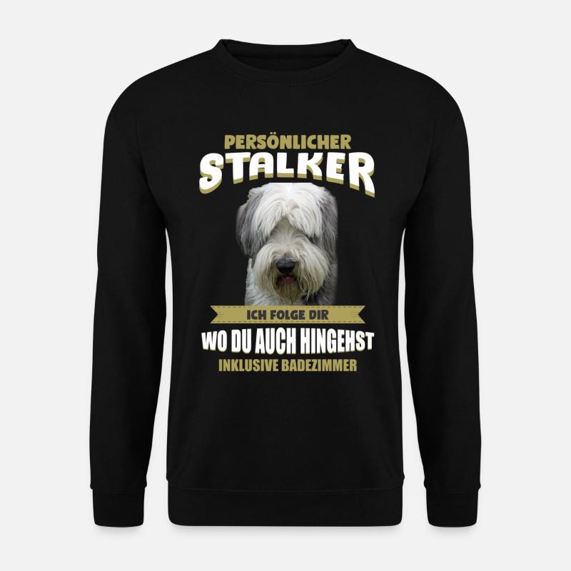 Bearded Collie Tshirt - Bearded Collie Hund Shirt - Unisex Pullover - Schwarz