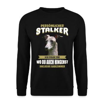 Italienisches Windspiel Tshirt - Italienisches Win - Unisex Pullover - Schwarz - Vorne - Alina (178cm) & Michal (187cm)