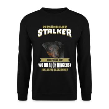 Deutscher Jagdterrier - Jagdterrier - Unisex Pullover - Schwarz - Vorne - Alina (178cm) & Michal (187cm)