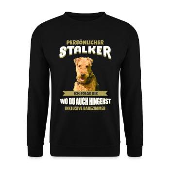 Airedale Terrier Hund - Airedale Terrier - Unisex Pullover - Schwarz - Vorne - Alina (178cm) & Michal (187cm)