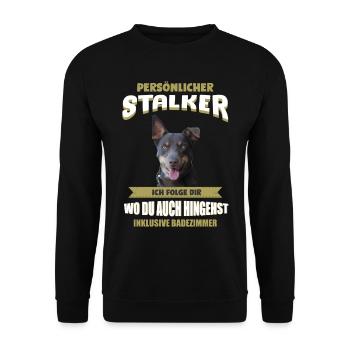 Kelpie Hund - Kelpe - Unisex Pullover - Schwarz - Vorne - Alina (178cm) & Michal (187cm)