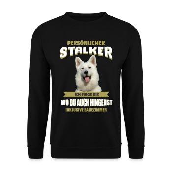 Weisser Schäferhund - Weißer Schäferhund - Unisex Pullover - Schwarz - Vorne - Alina (178cm) & Michal (187cm)