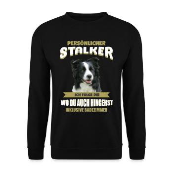 Border Collie Hund - Border Collie - Unisex Pullover - Schwarz - Vorne - Alina (178cm) & Michal (187cm)