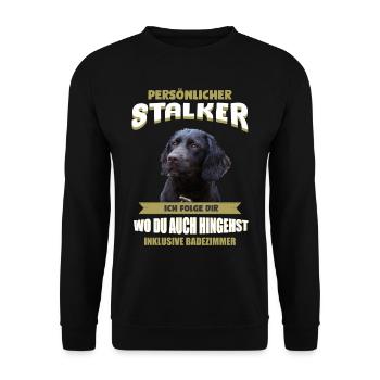 Deutscher Wachtelhund Hund - Wachtelhund - Unisex Pullover - Schwarz - Vorne - Alina (178cm) & Michal (187cm)