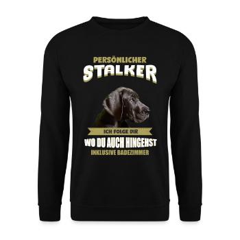 Deutsche Dogge Hund - Deutsche Dogge - Unisex Pullover - Schwarz - Vorne - Alina (178cm) & Michal (187cm)