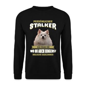 Deutscher Spitz Hund - Deutscher Spitz - Unisex Pullover - Schwarz - Vorne - Alina (178cm) & Michal (187cm)