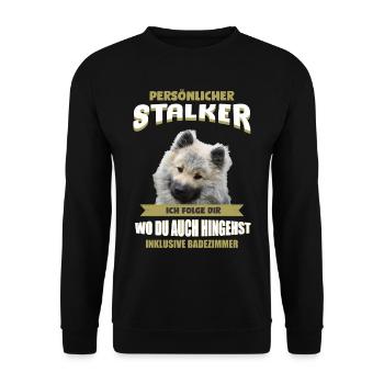 Eurasier Hund - Eurasier - Unisex Pullover - Schwarz - Vorne - Alina (178cm) & Michal (187cm)