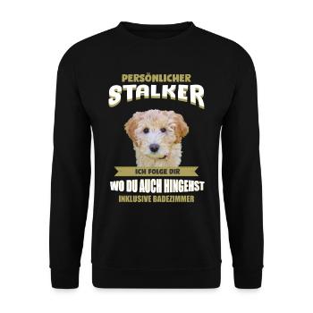 Labradoodle - Unisex Pullover - Schwarz - Vorne - Alina (178cm) & Michal (187cm)