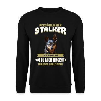 Prager Rattler Hund - Prager Rattler - Unisex Pullover - Schwarz - Vorne - Alina (178cm) & Michal (187cm)