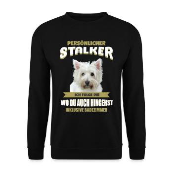Westie Hund - Westie - Unisex Pullover - Schwarz - Vorne - Alina (178cm) & Michal (187cm)