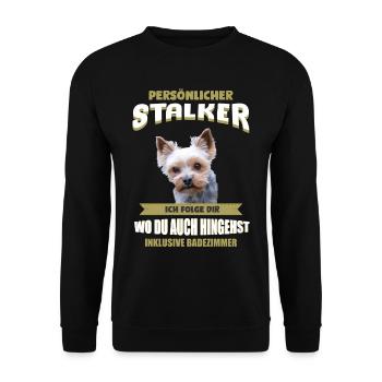 Yorkshire Terrier Hund - Yorkshire Terrier - Unisex Pullover - Schwarz - Vorne - Alina (178cm) & Michal (187cm)