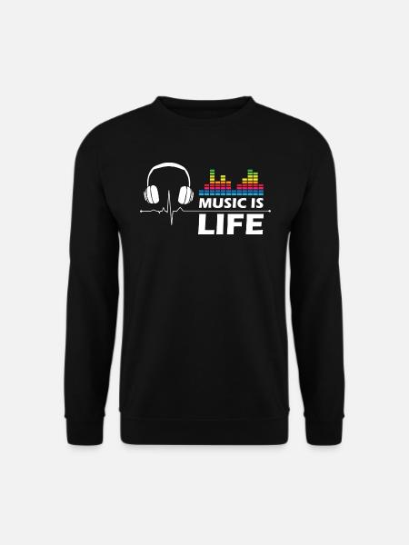 Music is Life - Unisex Sweatshirt - black