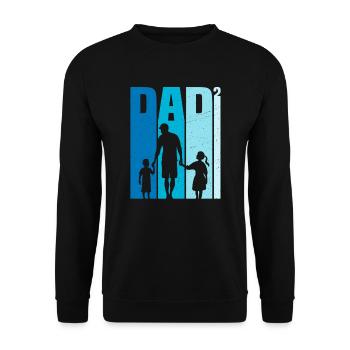 Gift Dad Son and Daughter - Unisex Sweatshirt - black - Front - Alina (178cm) & Michal (187cm)