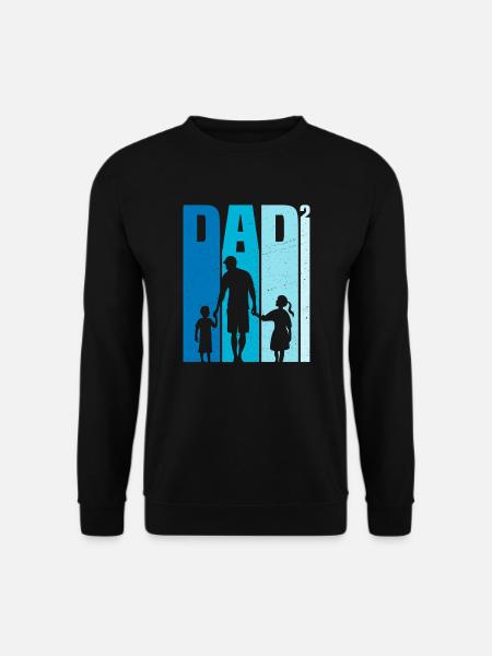 Geschenk Papa Sohn und Tochter - Unisex Pullover - Schwarz