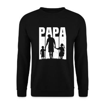 Father and daughter Father and son - Unisex Sweatshirt - black - Front - Alina (178cm) & Michal (187cm)