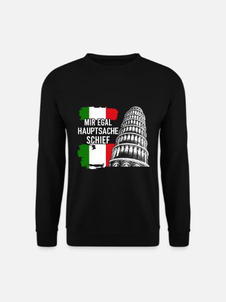 Schiefe Turm von Pisa mir egal Italien - Unisex Pullover - Schwarz