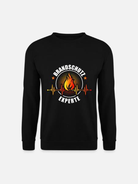 Brandschutz Experte Herzschlag - Unisex Pullover - Schwarz