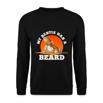 Bearded Dragon My Bestie Has A Beard - Unisex Sweatshirt - black - Front - Alina (178cm) & Michal (187cm)