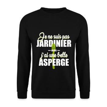 Je ne suis pas jardinier - Sweat-shirt Unisexe - noir - Devant - Alina (178cm) & Michal (187cm)
