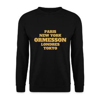 Ormesson Style - Unique streets, unique style. - Sweat-shirt Unisexe - noir - Devant - Alina (178cm) & Michal (187cm)