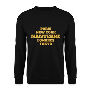 Nanterre Style - Unique streets, unique style. - Sweat-shirt Unisexe - noir - Devant - Alina (178cm) & Michal (187cm)