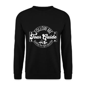 Tour Guide - Unisex Pullover - Schwarz - Vorne - Alina (178cm) & Michal (187cm)