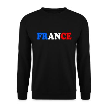 FRANCE FRENCH FLAG - Unisex Sweatshirt - black - Front - Alina (178cm) & Michal (187cm)