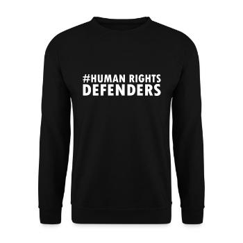 Human rights defenders - Sweat-shirt Unisexe - noir - Devant - Alina (178cm) & Michal (187cm)