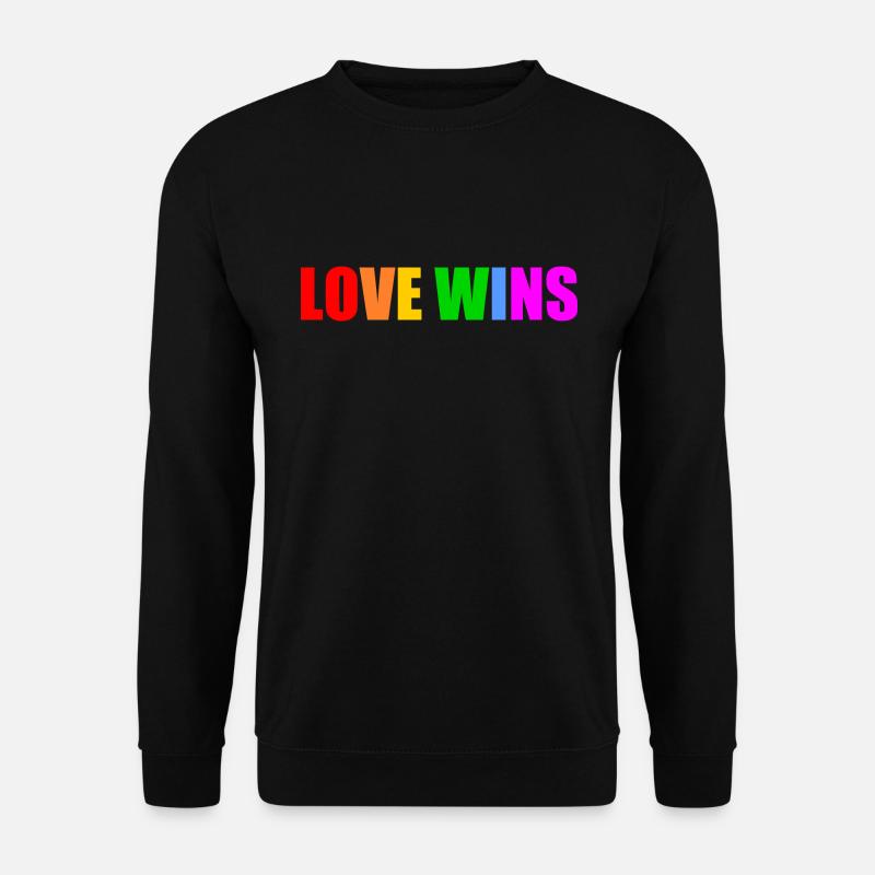 Love wins - Unisex Pullover - Schwarz