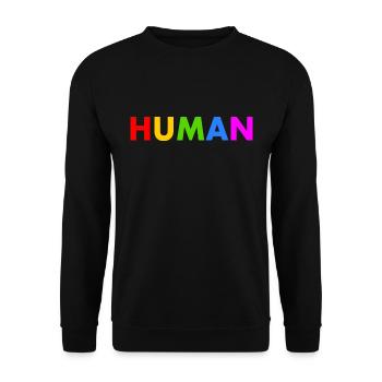 Human - Unisex Sweatshirt - black - Front - Alina (178cm) & Michal (187cm)