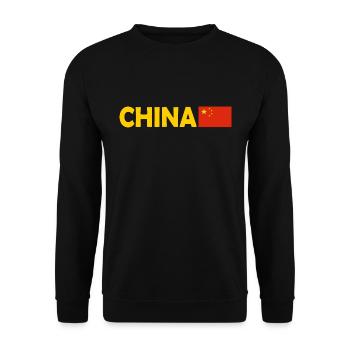 China - Unisex Sweatshirt - black - Front - Alina (178cm) & Michal (187cm)