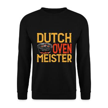 Dutch Oven Meister Dopfen Outdoor - Unisex Pullover - Schwarz - Vorne - Alina (178cm) & Michal (187cm)