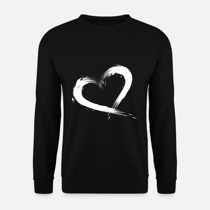 Coeur - Sweat-shirt Unisexe - noir