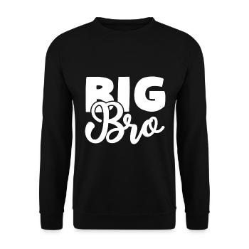 Big Bro - Unisex Sweatshirt - black - Front - Alina (178cm) & Michal (187cm)