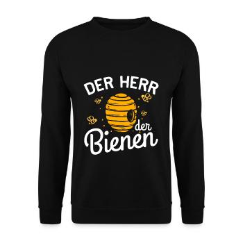DER HERR DER BIENEN - Unisex Pullover - Schwarz - Vorne - Alina (178cm) & Michal (187cm)