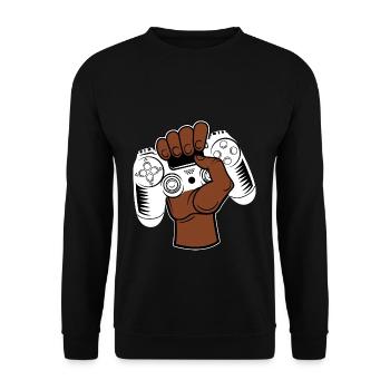 Gaming Controller - Unisex Sweatshirt - black - Front - Alina (178cm) & Michal (187cm)