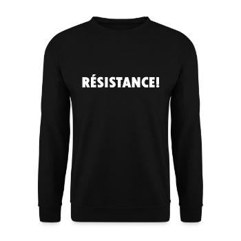 Résistance - Unisex Sweatshirt - black - Front - Alina (178cm) & Michal (187cm)