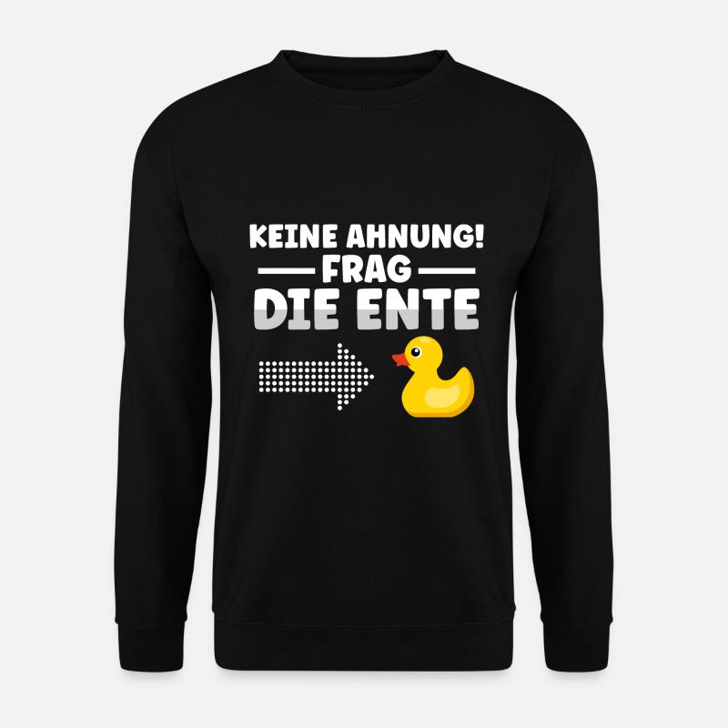 Frag die Badeente Gummiente - Unisex Pullover - Schwarz