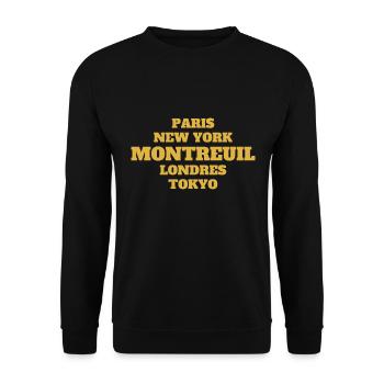 Montreuil Style - Unique streets, unique style. - Sweat-shirt Unisexe - noir - Devant - Alina (178cm) & Michal (187cm)