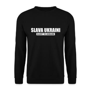 Slava ukraini - Unisex Sweatshirt - black - Front - Alina (178cm) & Michal (187cm)