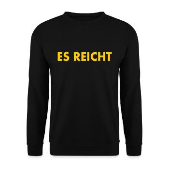 Es reicht - Unisex Pullover - Schwarz - Vorne - Alina (178cm) & Michal (187cm)