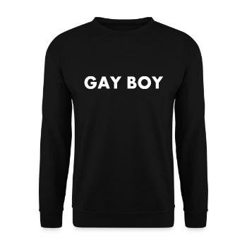 Gay boy - Unisex Pullover - Schwarz - Vorne - Alina (178cm) & Michal (187cm)