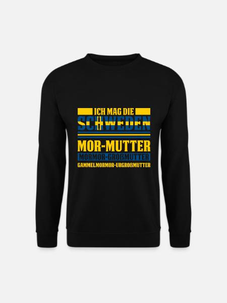 Ich Mag Die Schweden Mor-Mutter Mormor-Großmutter - Unisex Pullover - Schwarz