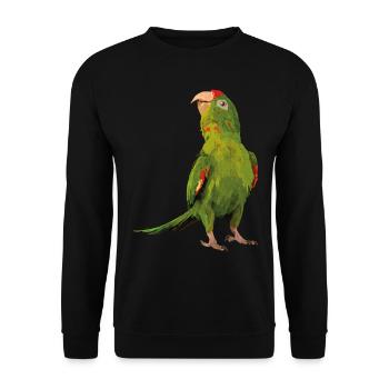 Perruche à front rouge - Sweat-shirt Unisexe - noir - Devant - Alina (178cm) & Michal (187cm)