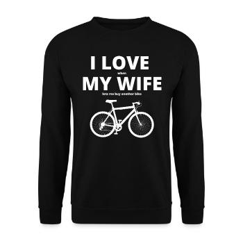 Mountain Bike Bike Bike Cycling Fun Shirt - Unisex Sweatshirt - black - Front - Alina (178cm) & Michal (187cm)