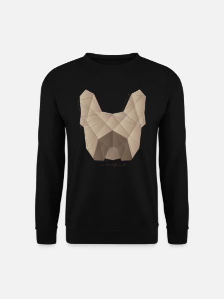 Geometric Frenchie fawn - Französische Bulldogge - Unisex Pullover - Schwarz