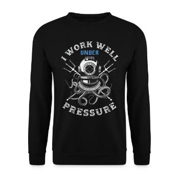 23F 0321 bk - Sweat-shirt Unisexe - noir - Devant - Alina (178cm) & Michal (187cm)