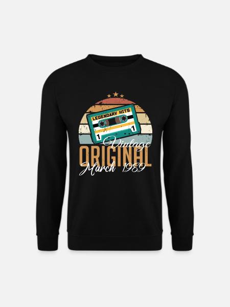 March 1989 - Birthday present - Unisex Sweatshirt - black