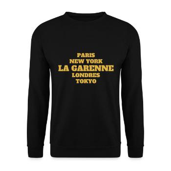 La Garenne Colombe - Unique streets, unique style. - Sweat-shirt Unisexe - noir - Devant - Alina (178cm) & Michal (187cm)